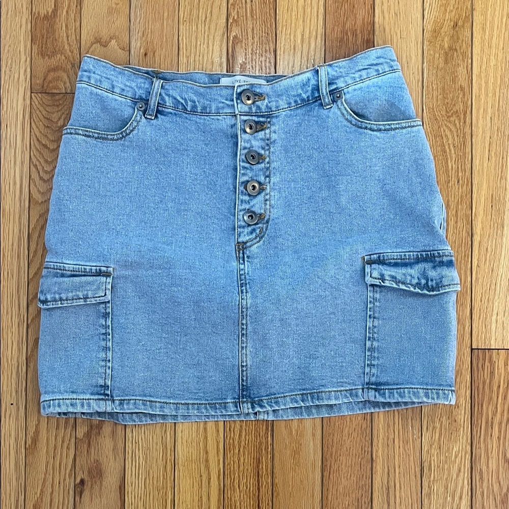 Love Tree Light Blue Denim Mini Skirt